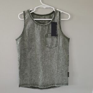 Little Bipsy Olive Green Tank Top